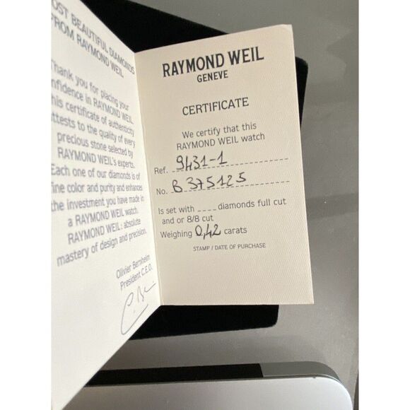 Raymond Weil Parsifal Stainless With Diamond Dial Watch-RARE - Picture 10 of 12